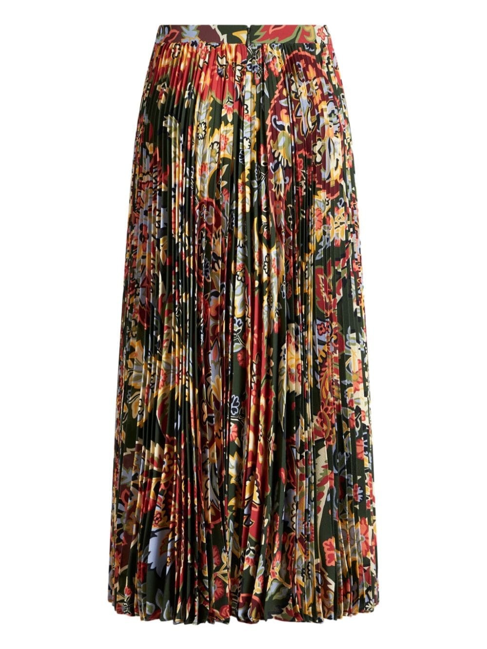 paisley-print pleated midi skirt - 7
