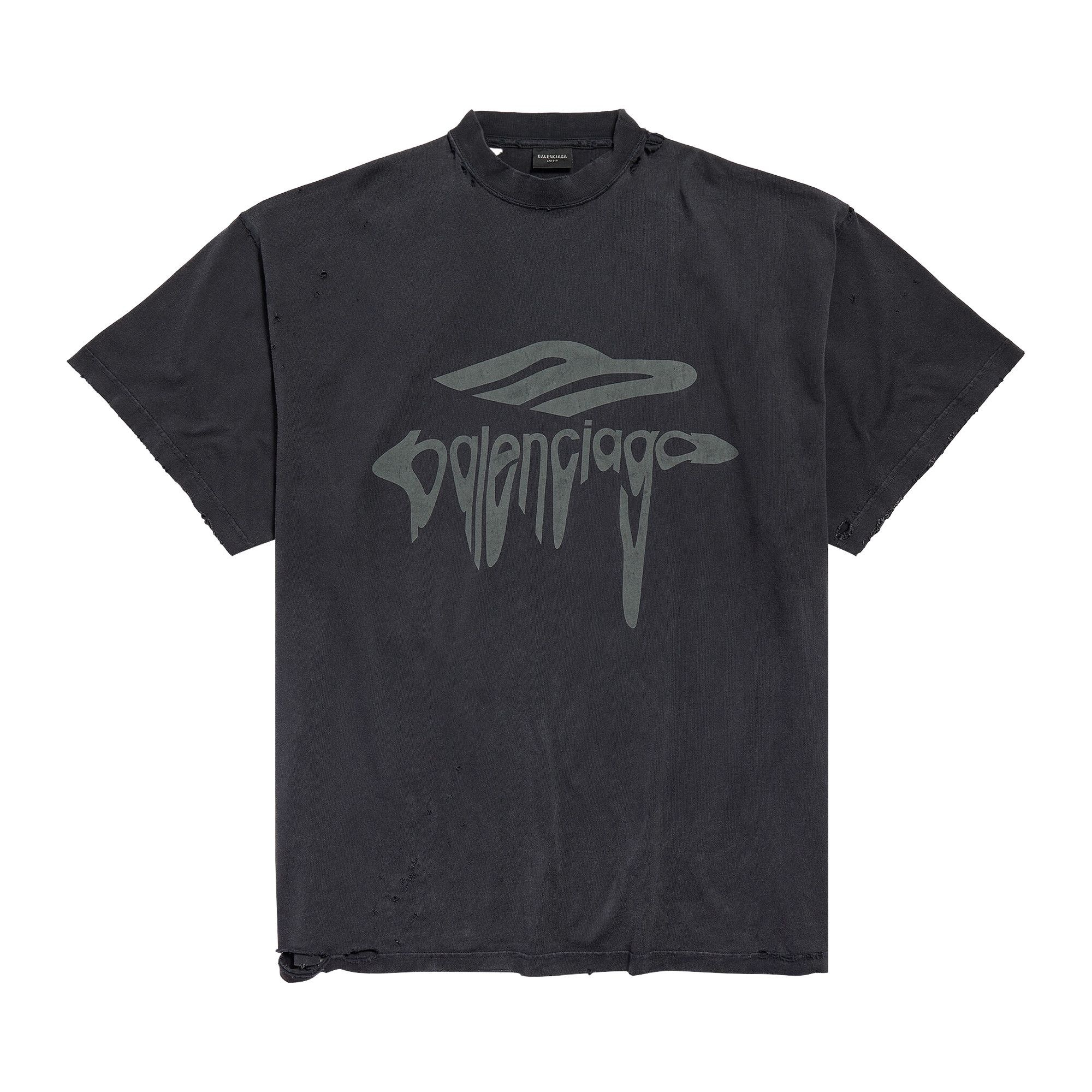 Balenciaga 3B Liquefied T-Shirt 'Faded Black/Anthracite' - 1