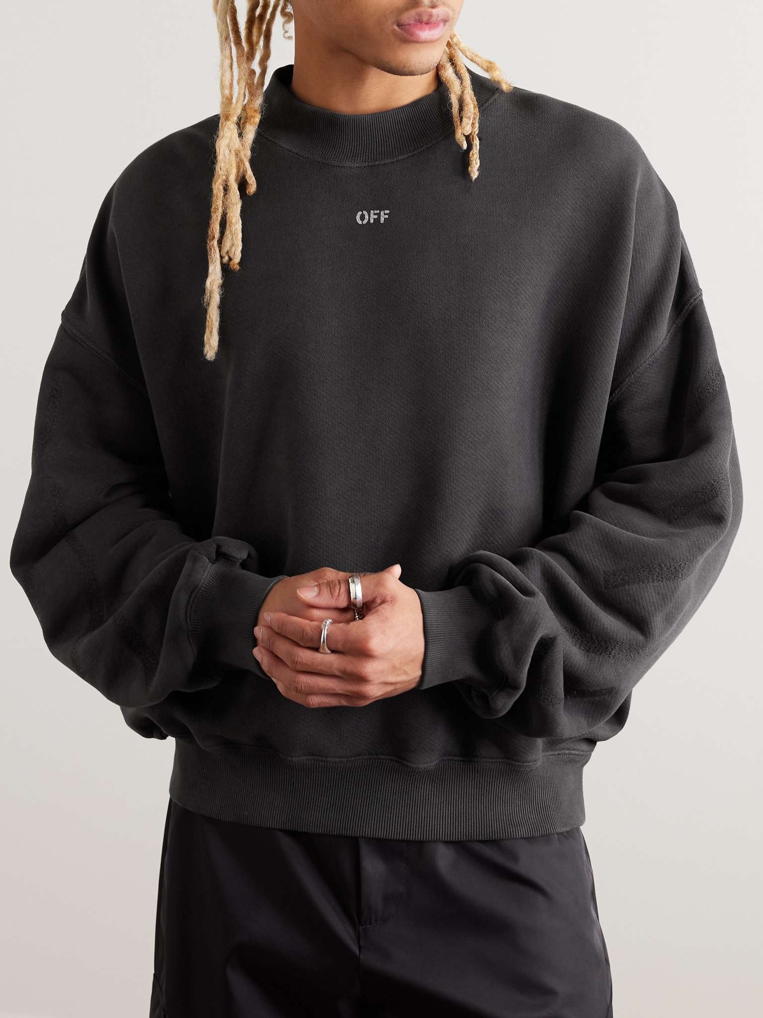 Printed Cotton-Jersey Sweatshirt - 3