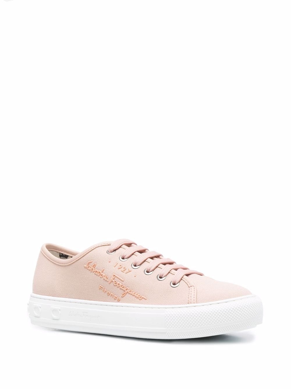 logo-embossed low-top sneakers - 2