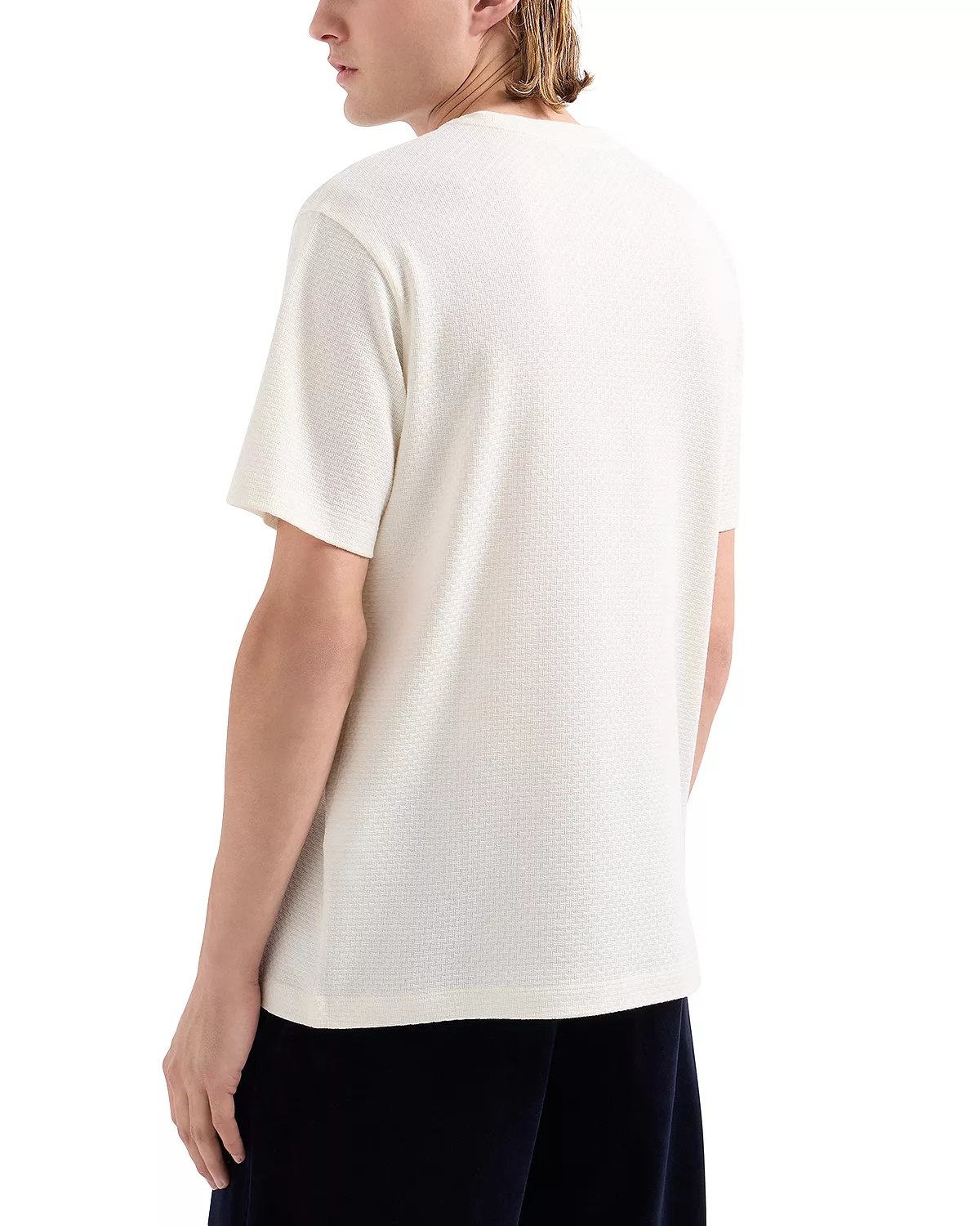 Allover Monochrome Jacquard Jersey Tee - 3