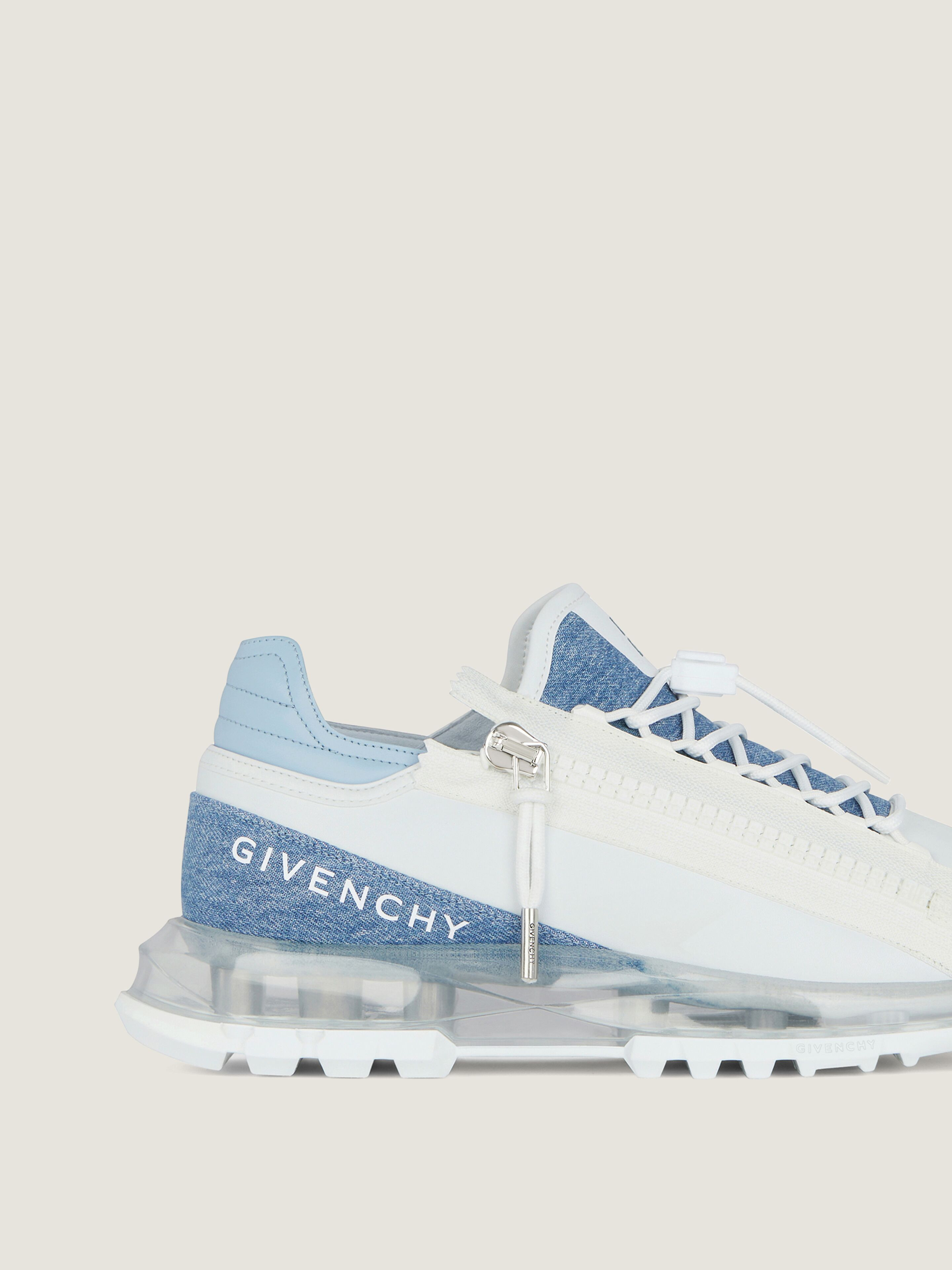 SPECTRE RUNNER SNEAKERS IN SYNTHETIC LEATHER AND DENIM - 4