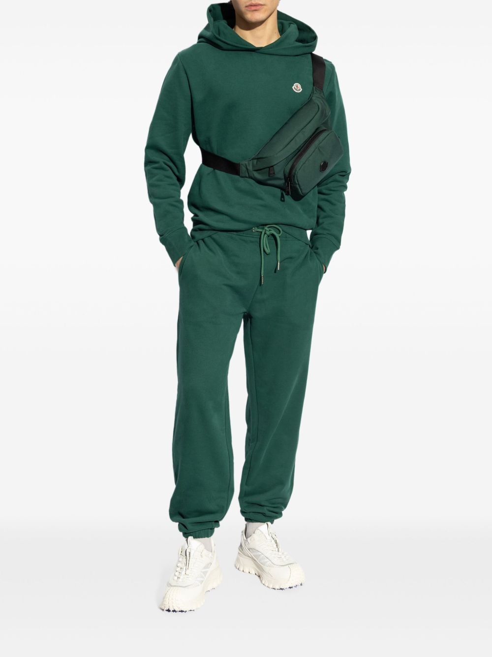 logo-patch cotton hoodie - 2