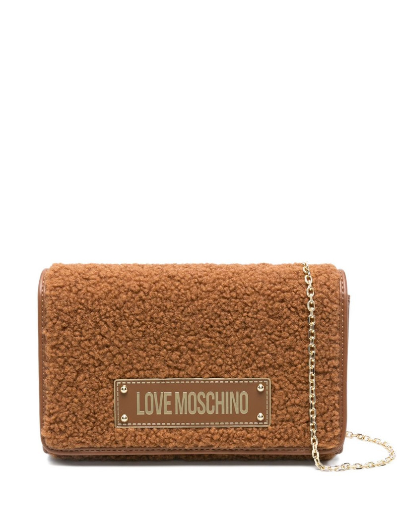 shearling chain-strap cross body bag 1