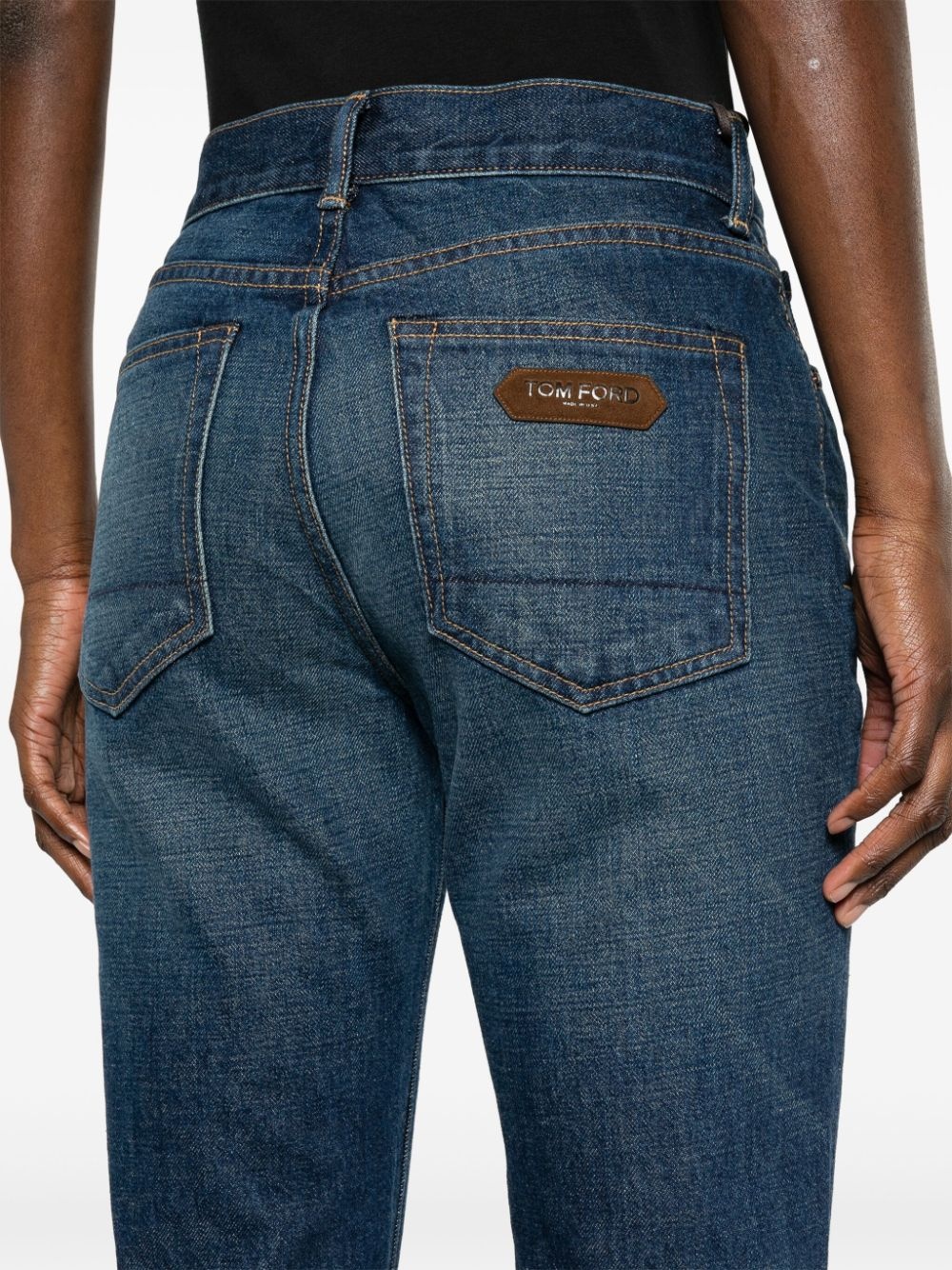 mid-rise straight jeans - 5