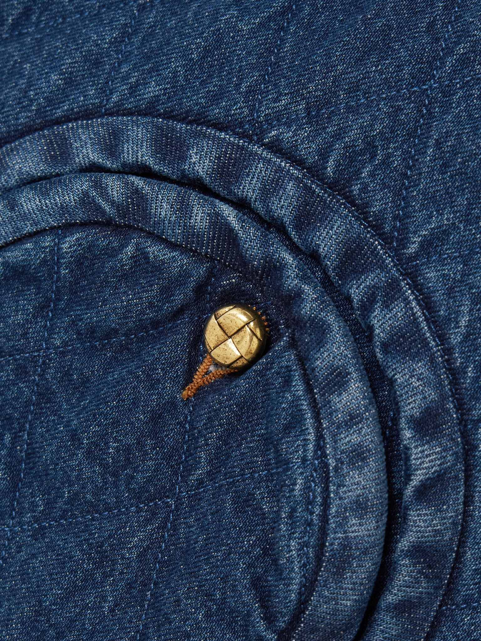 Suffolk padded quilted denim vest Dark denim - 5