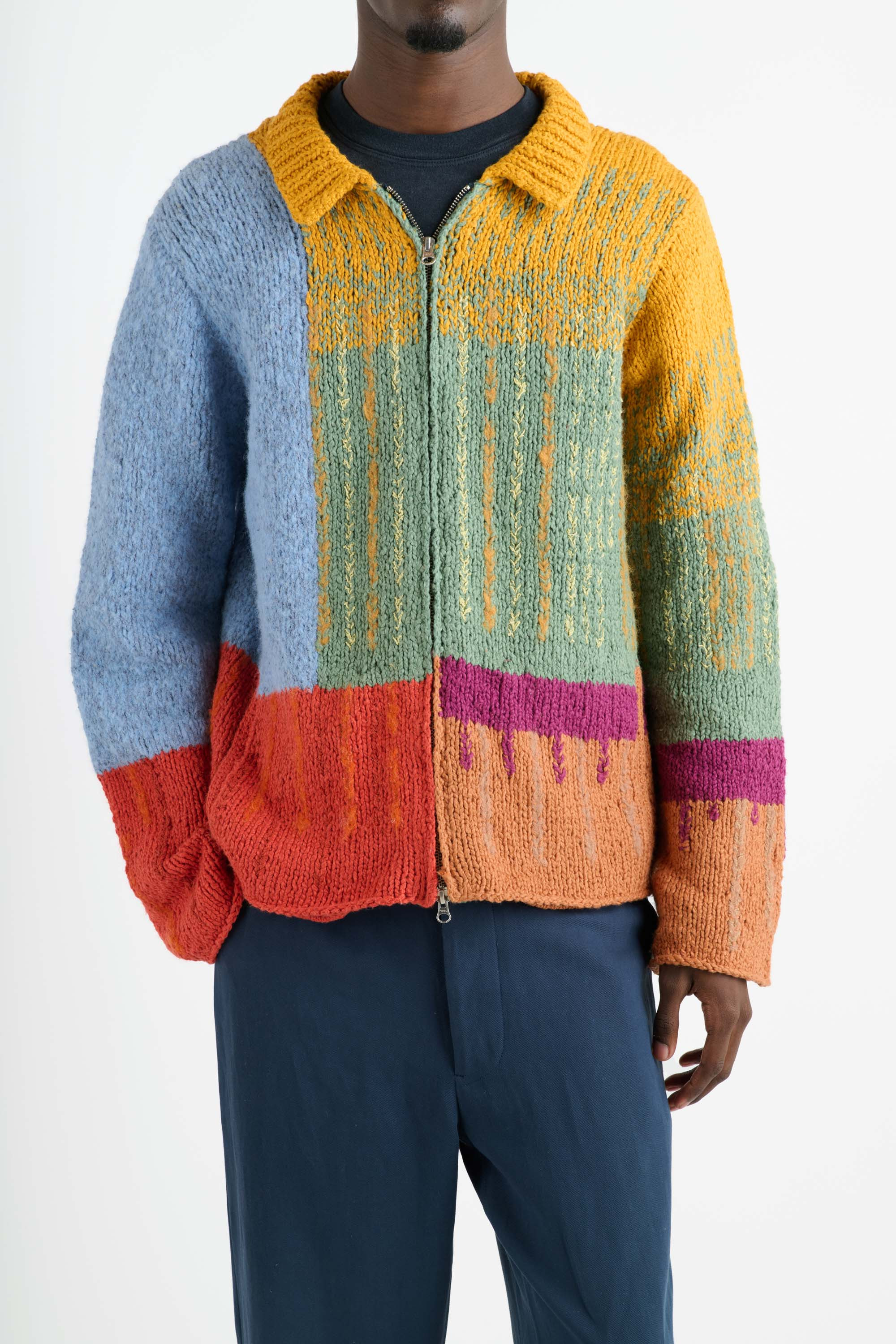 BRUSHSTROKE ZIP JACKET - 3