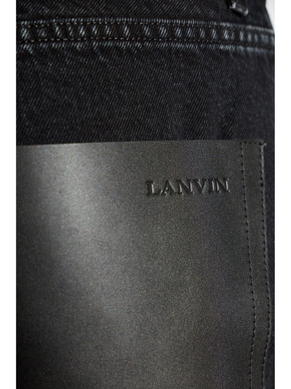 logo-embossed jeans - 5