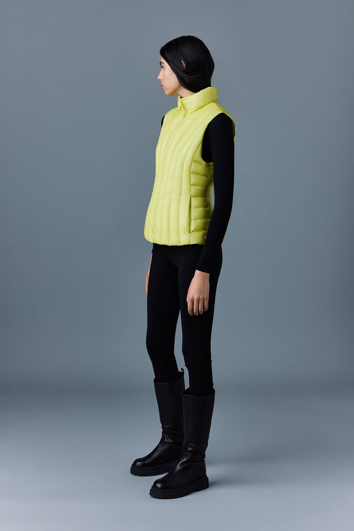 LILYAN light down vertical quilted Vest - 3