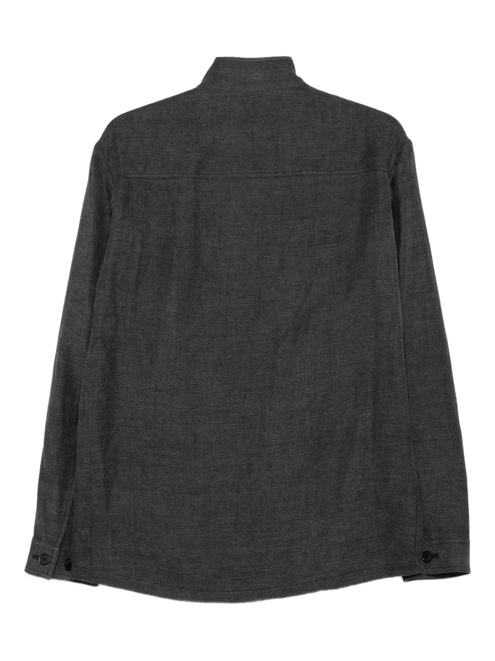 band-collar patch-pocket jacket - 2