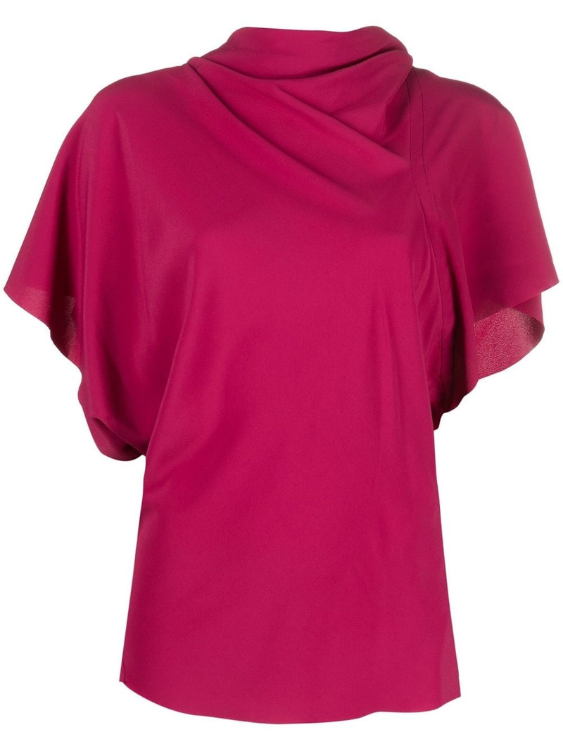 asymmetric draped blouse 1