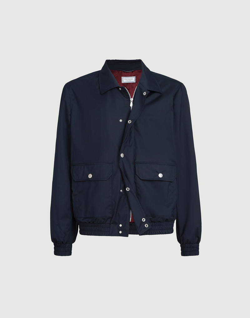 Bonded silk and virgin wool outerwear jacket 1