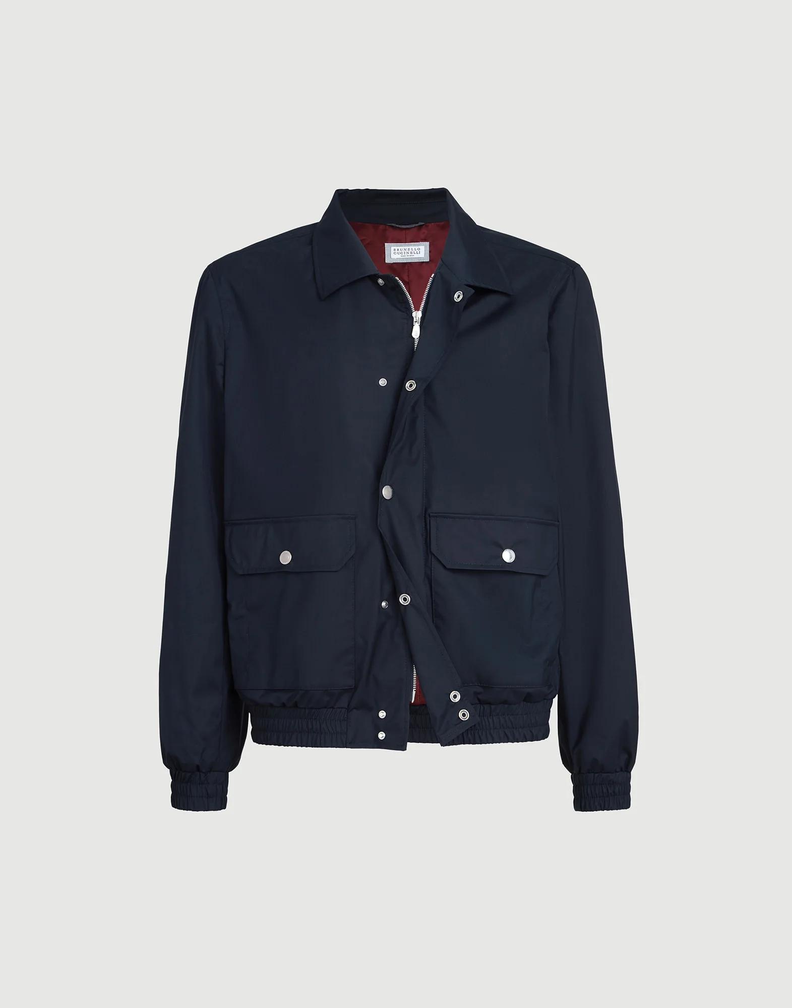 Brunello Cucinelli Bonded silk and virgin wool outerwear jacket