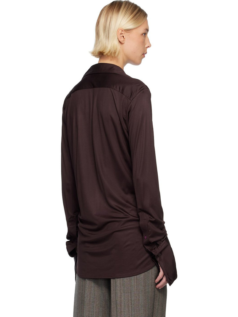 Burgundy Satin Shirt 3