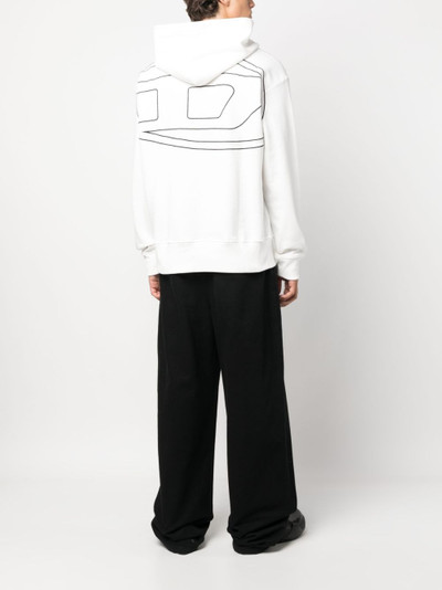 Diesel Macs logo-embroidered cotton hoodie outlook