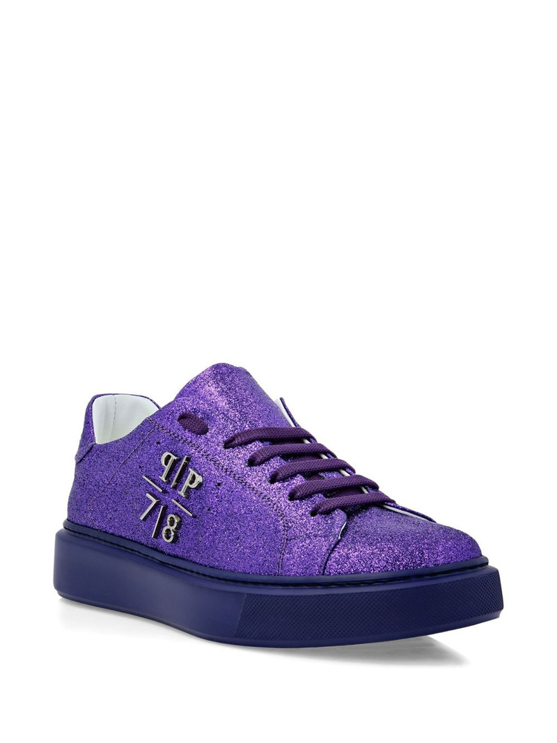 PHILIPP PLEIN glitter lo-top sneakers outlook