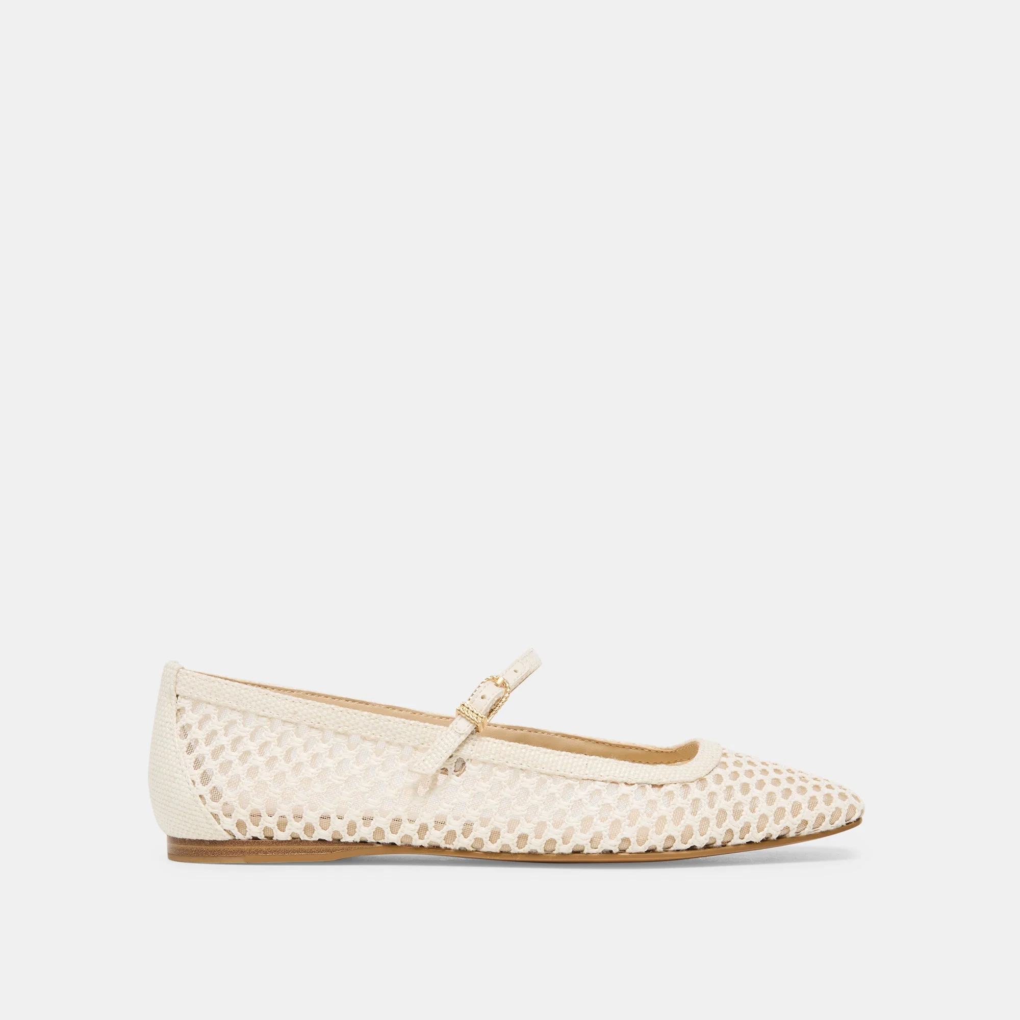 REYES BALLET FLATS WHITE WOVEN RAFFIA - 1