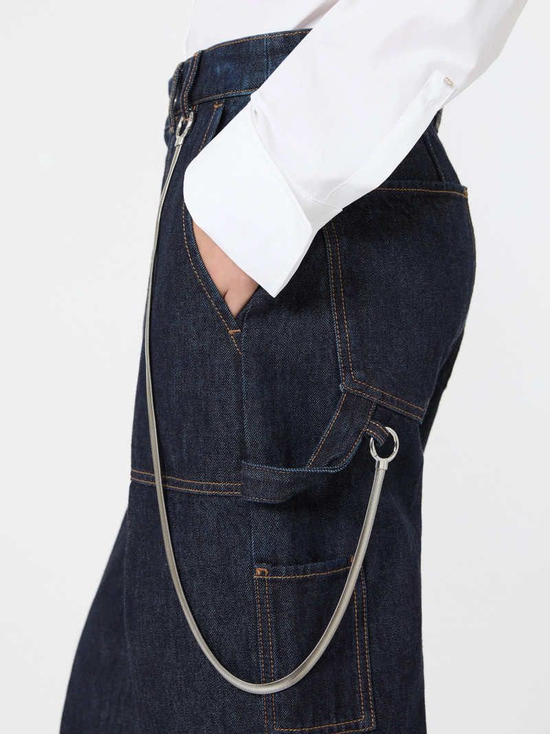 ONORATA Denim jeans with high turn-up - MIDNIGHTBLUE 5