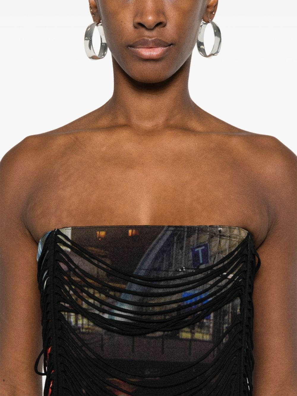 x Shayne Oliver The Slashed City minidress - 5