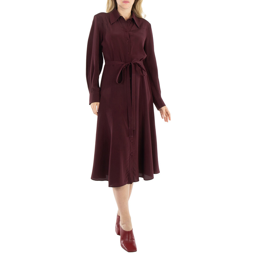 Chloe Obscure Purple Long-Sleeve Midi Shirt Dress - 3