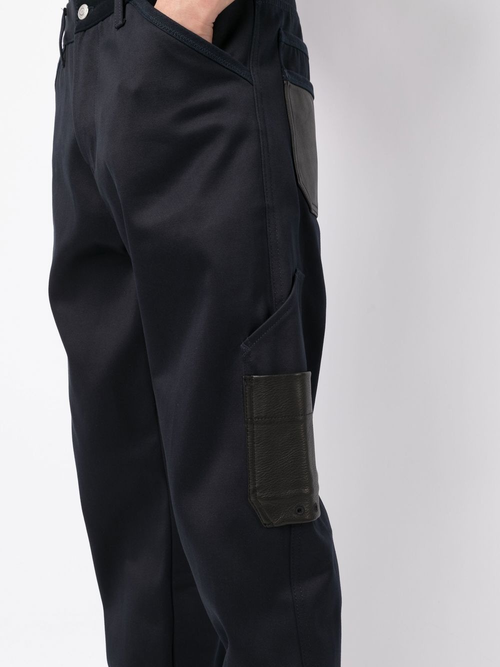 embroidered-logo straight-leg trousers - 5