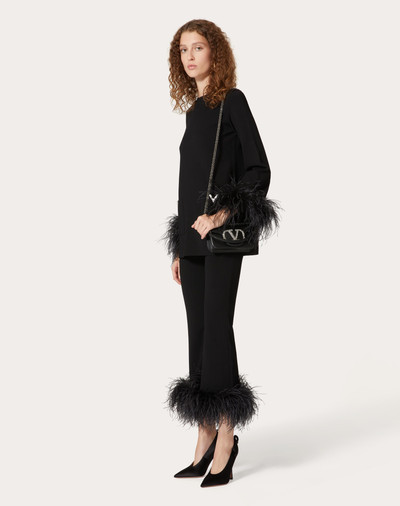 Valentino STRETCHED VISCOSE JUMPER WITH FEATHERS outlook