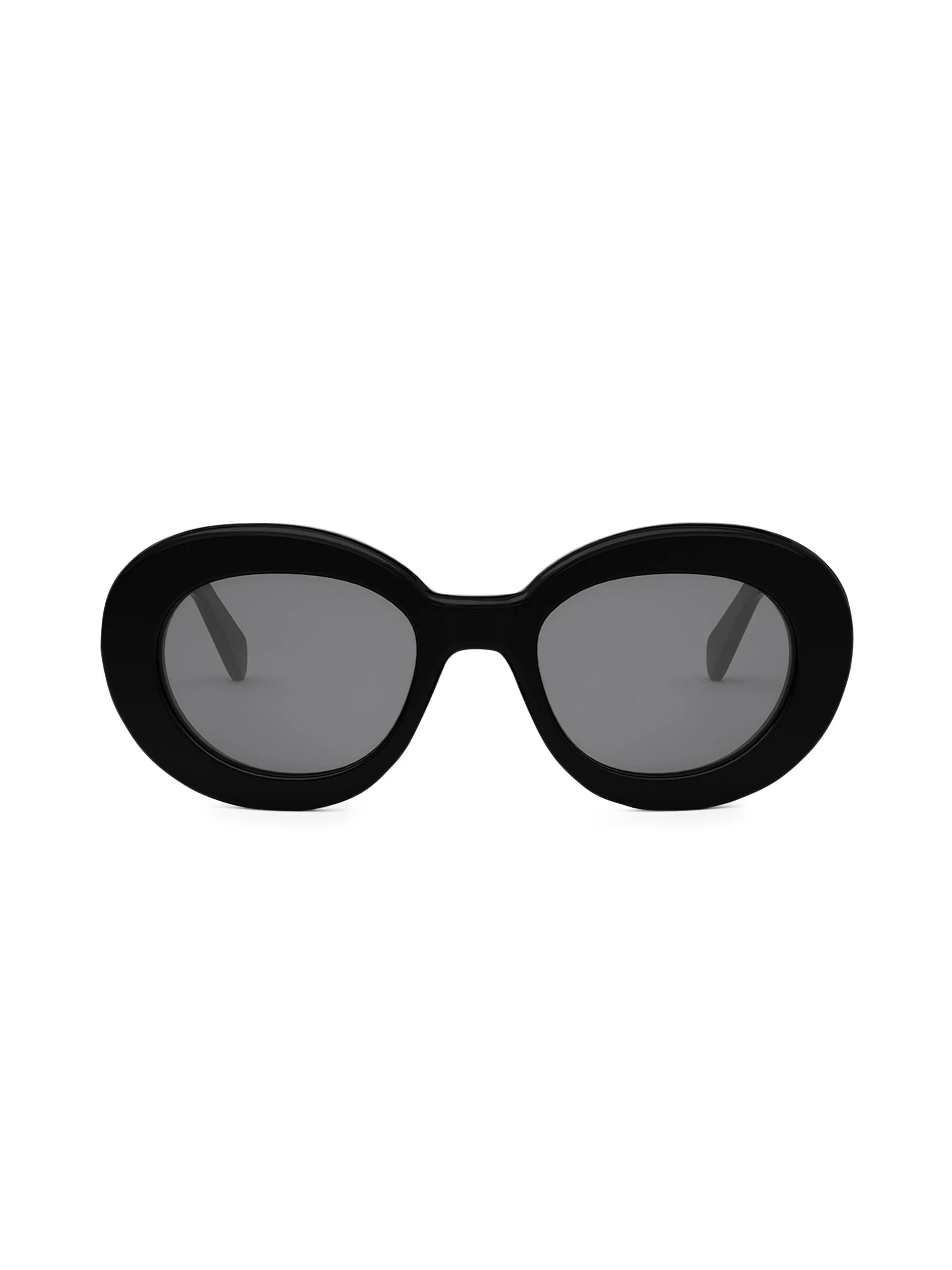Men's Triomphe 42MM Round Sunglasses - Black - 1