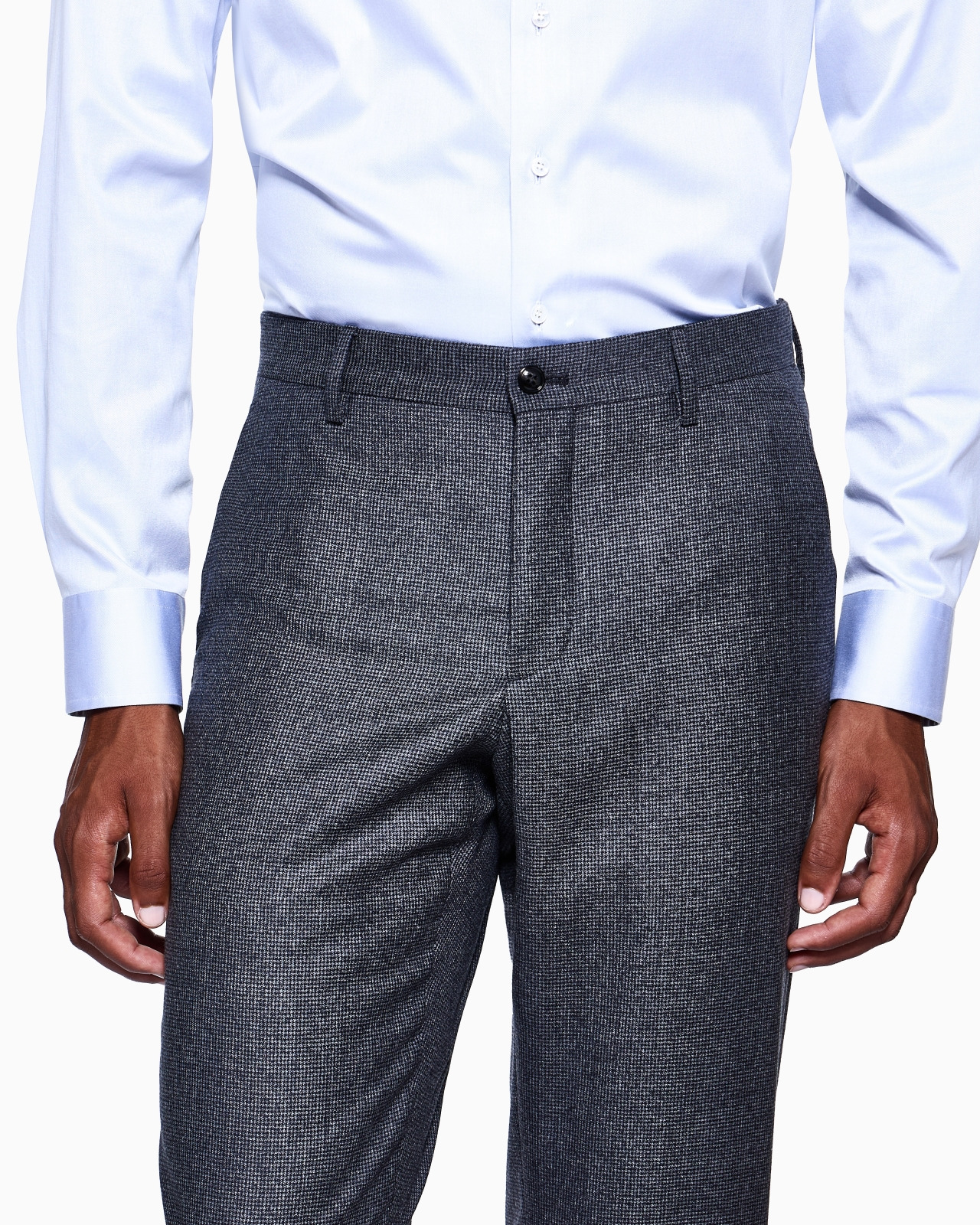 SOHO LINE SINGLE-BREASTED SUIT IN VIRGIN WOOL WITH A HOUNDSTOOTH MOTIF - 5