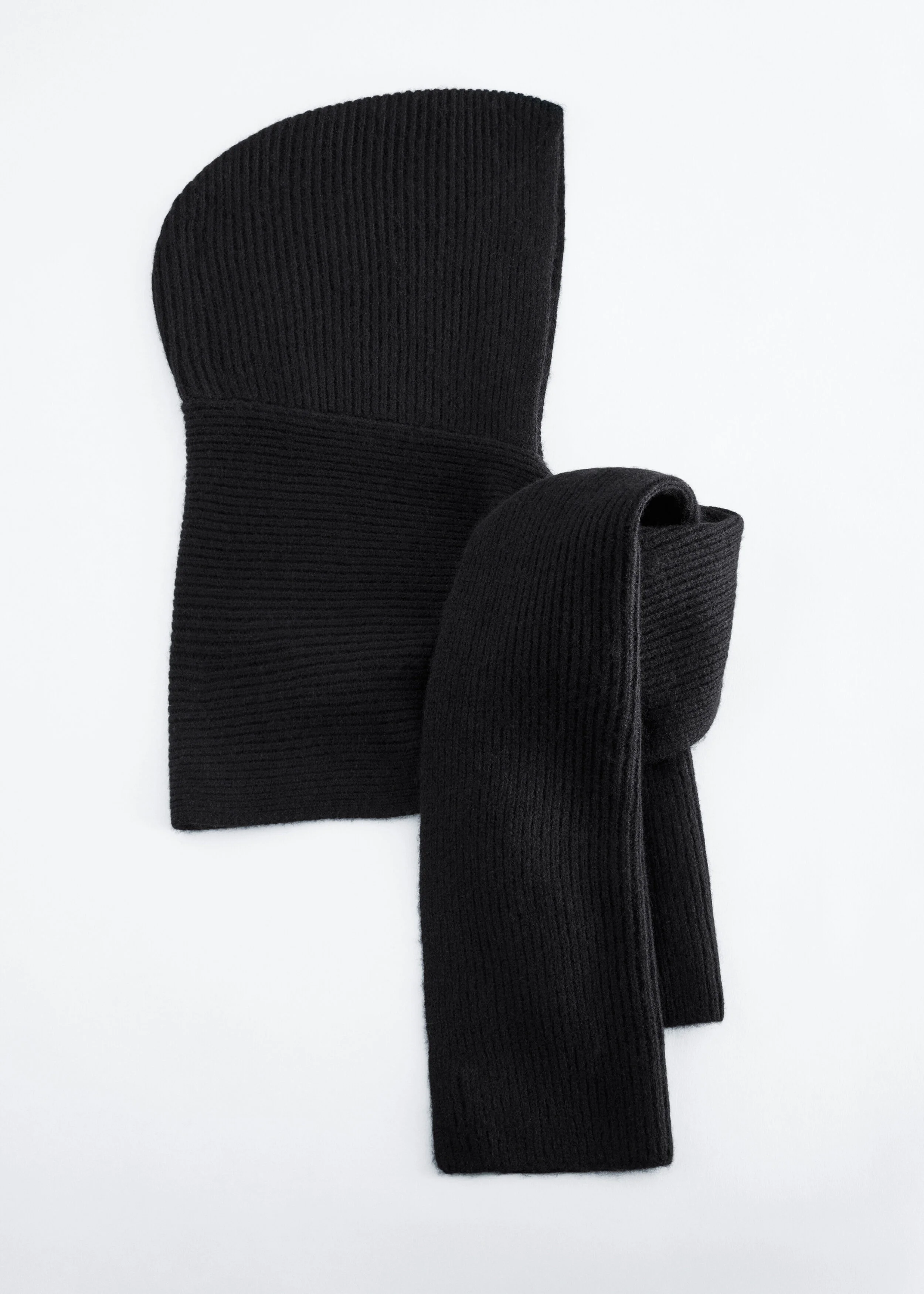 Hooded Wool Scarf - 1