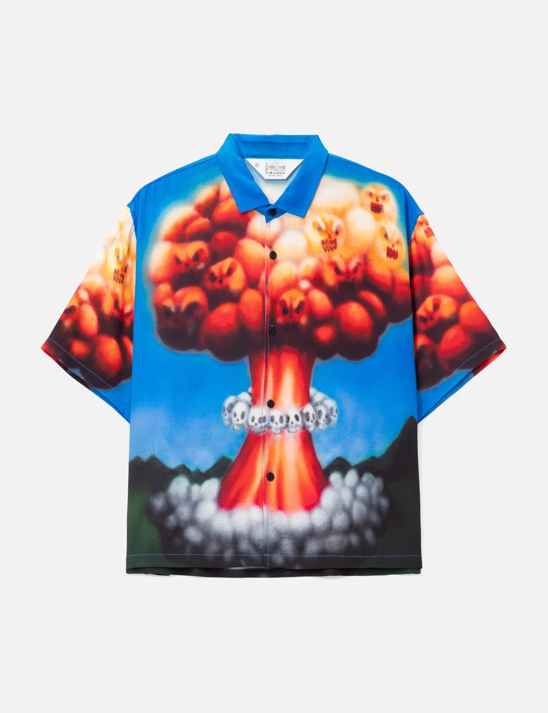 EXPLOSION SHORT SLEEVE BUTTON DOWN SHIRT - BLUE MULTI - 1