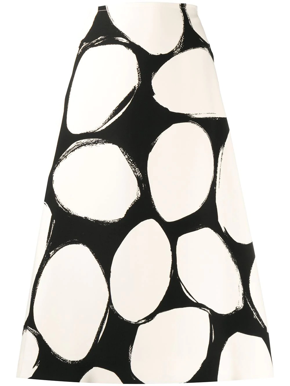 graphic print A-line skirt - 1