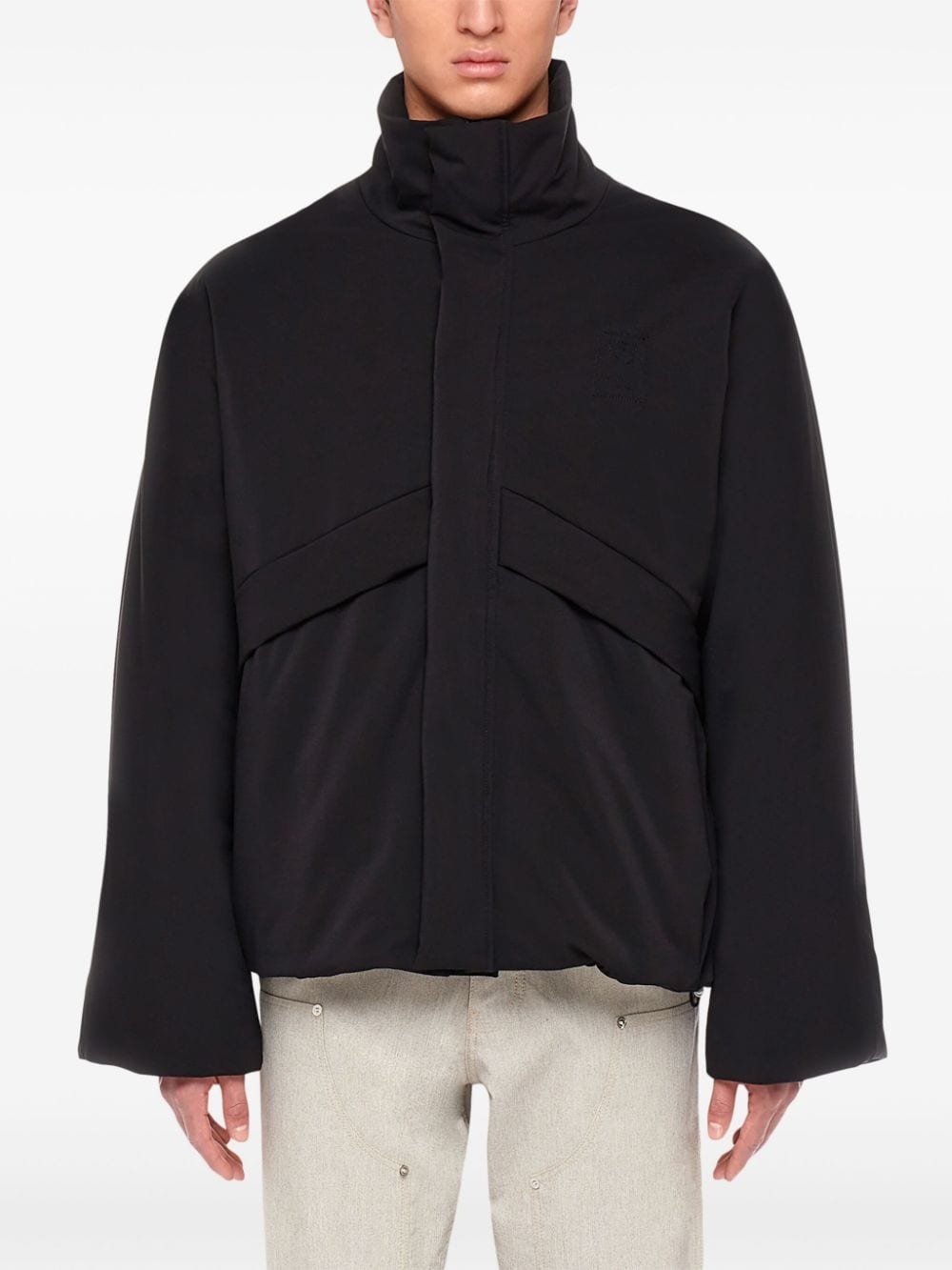 panelled cotton jacket - 3