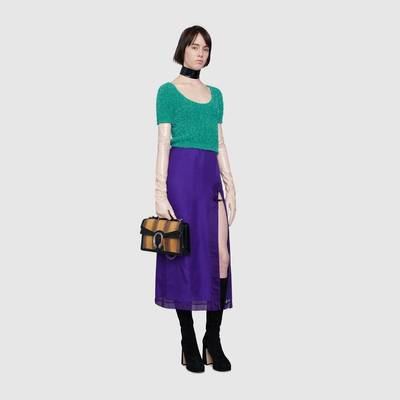 GUCCI Silk organdy skirt with slit outlook