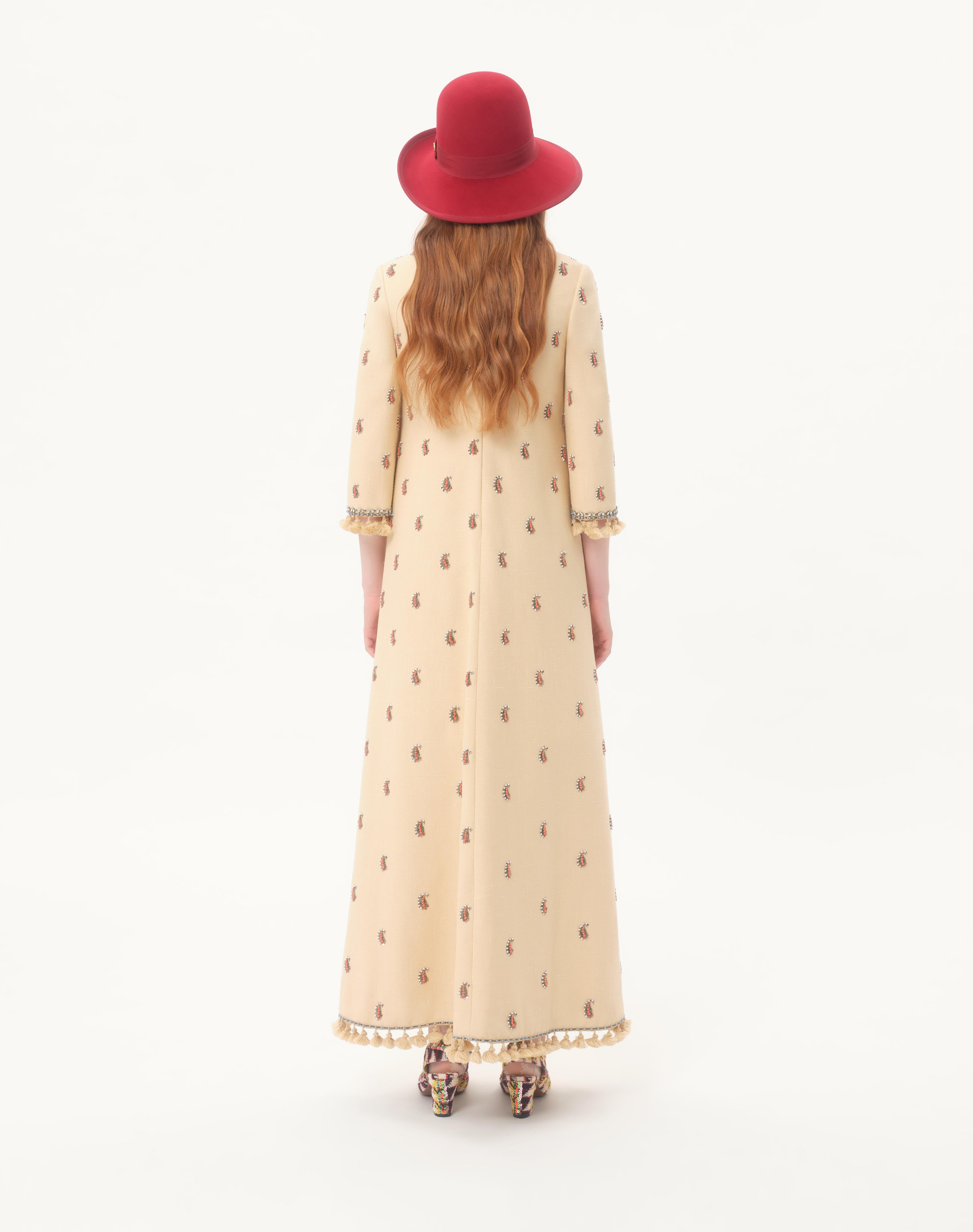 LONG DRESS IN EMBROIDERED RUSTIK SILK - 6