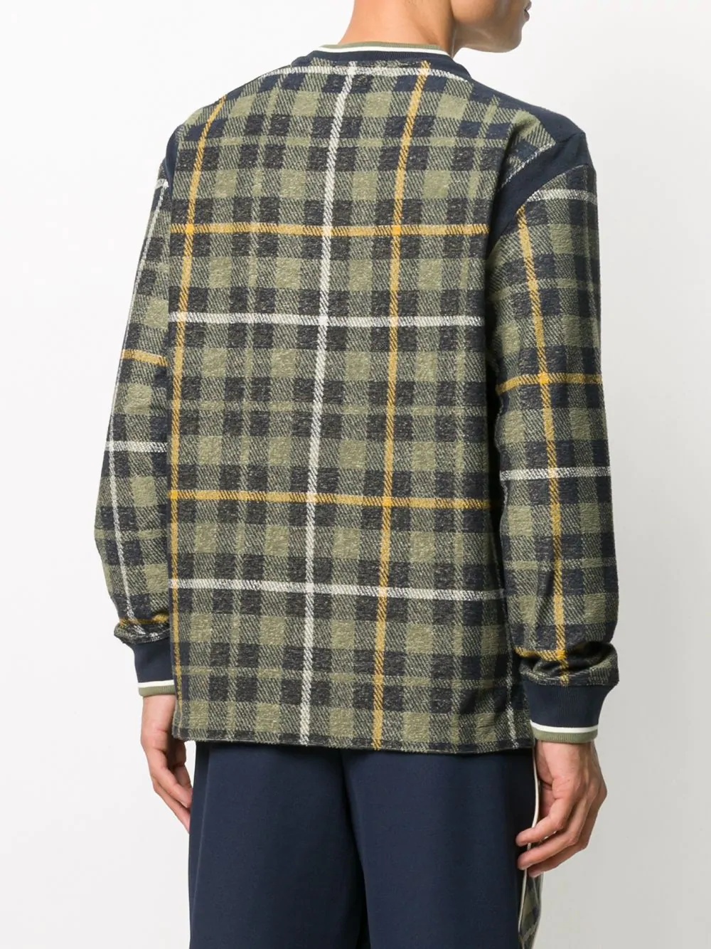 tartan-print crewneck jumper - 4