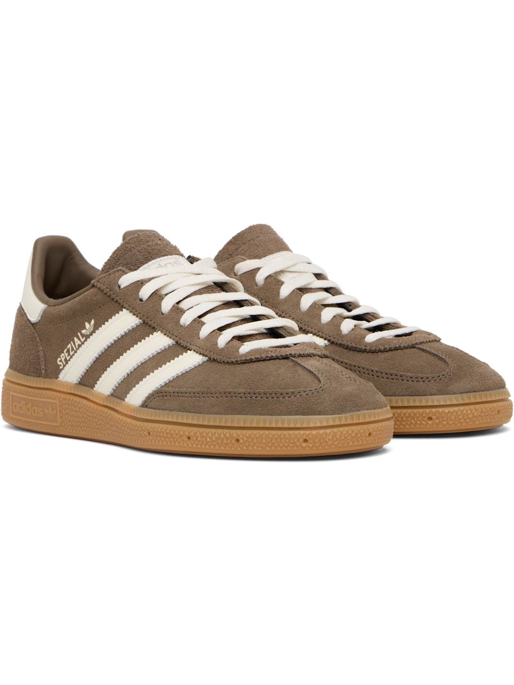 Taupe & White Handball Spezial Sneakers - 4