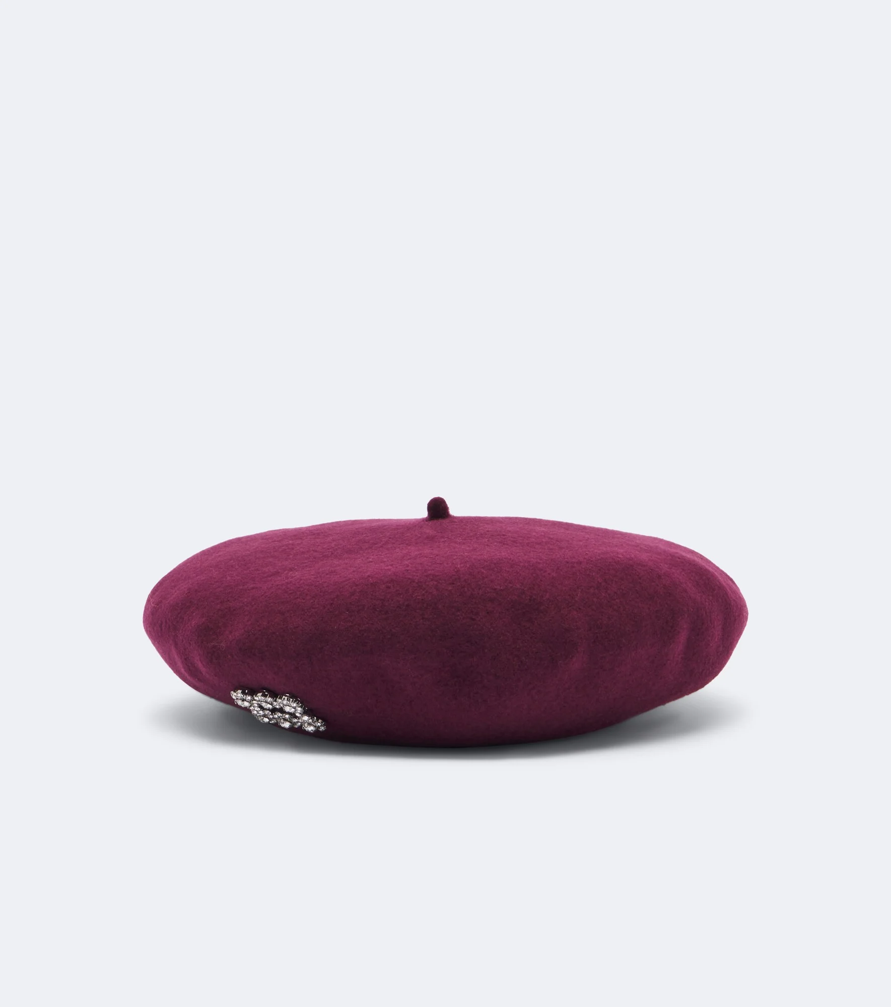 Crystal-embellished wool beret - 1