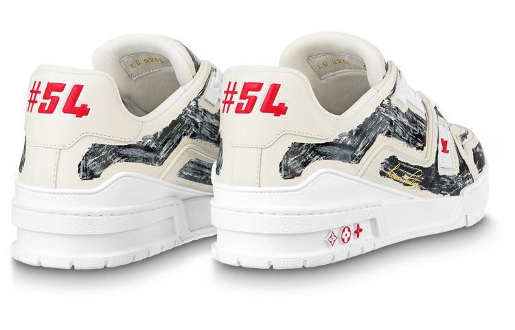 LOUIS VUITTON LV Trainers 'Grey White Red' 1ABLWE - 3