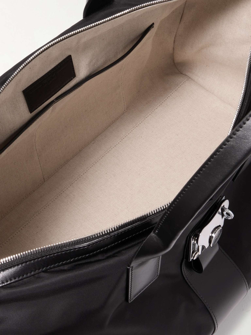 Butterfly Leather-Trimmed Nylon Duffle Bag 5