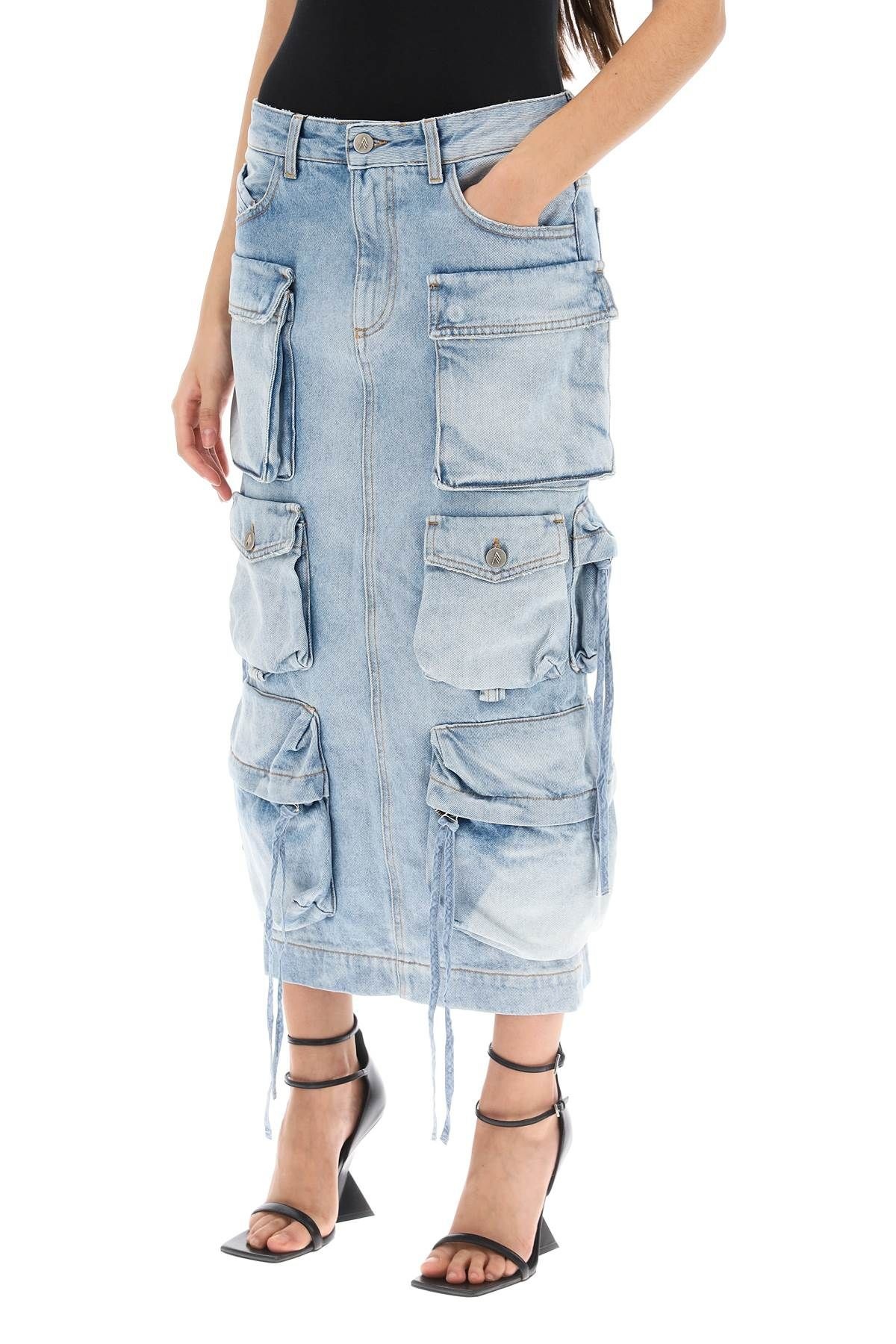 CARGO DENIM SKIRT - 5