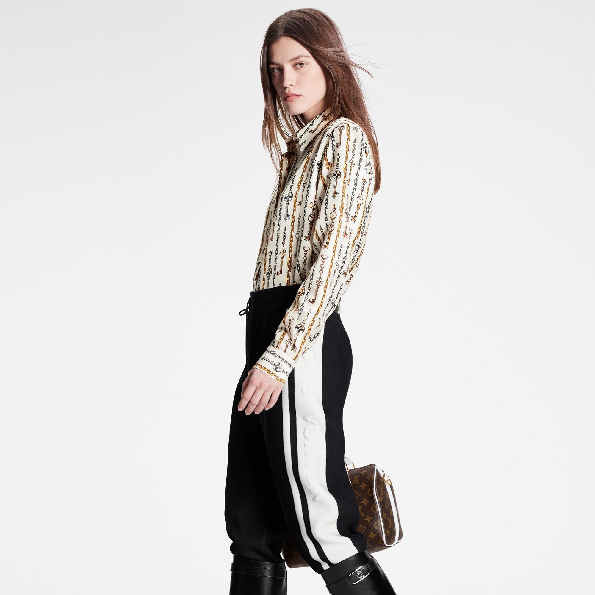 Block Knit Jogging Pants - 5