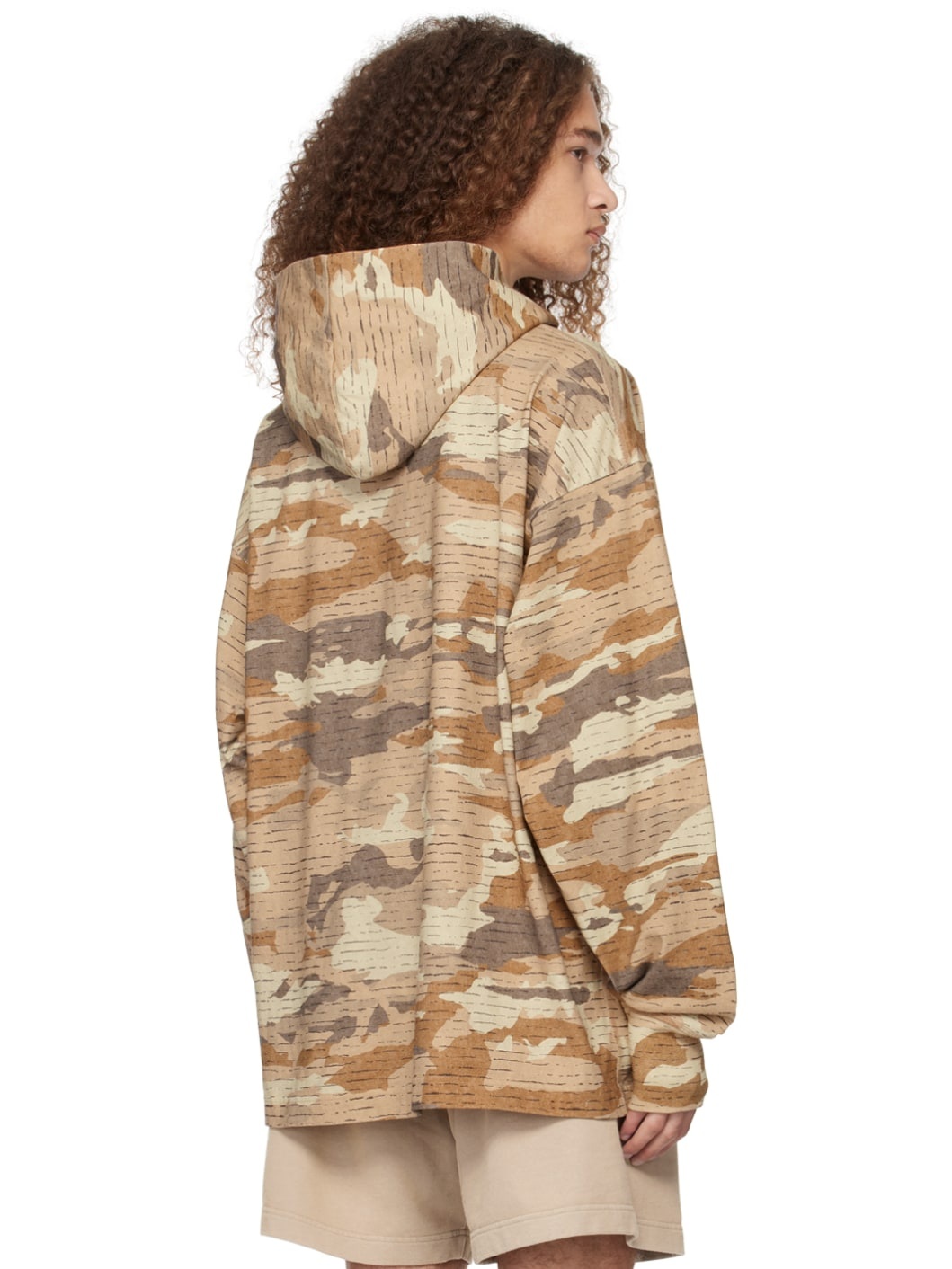 Brown Crystal-Cut Hoodie - 3