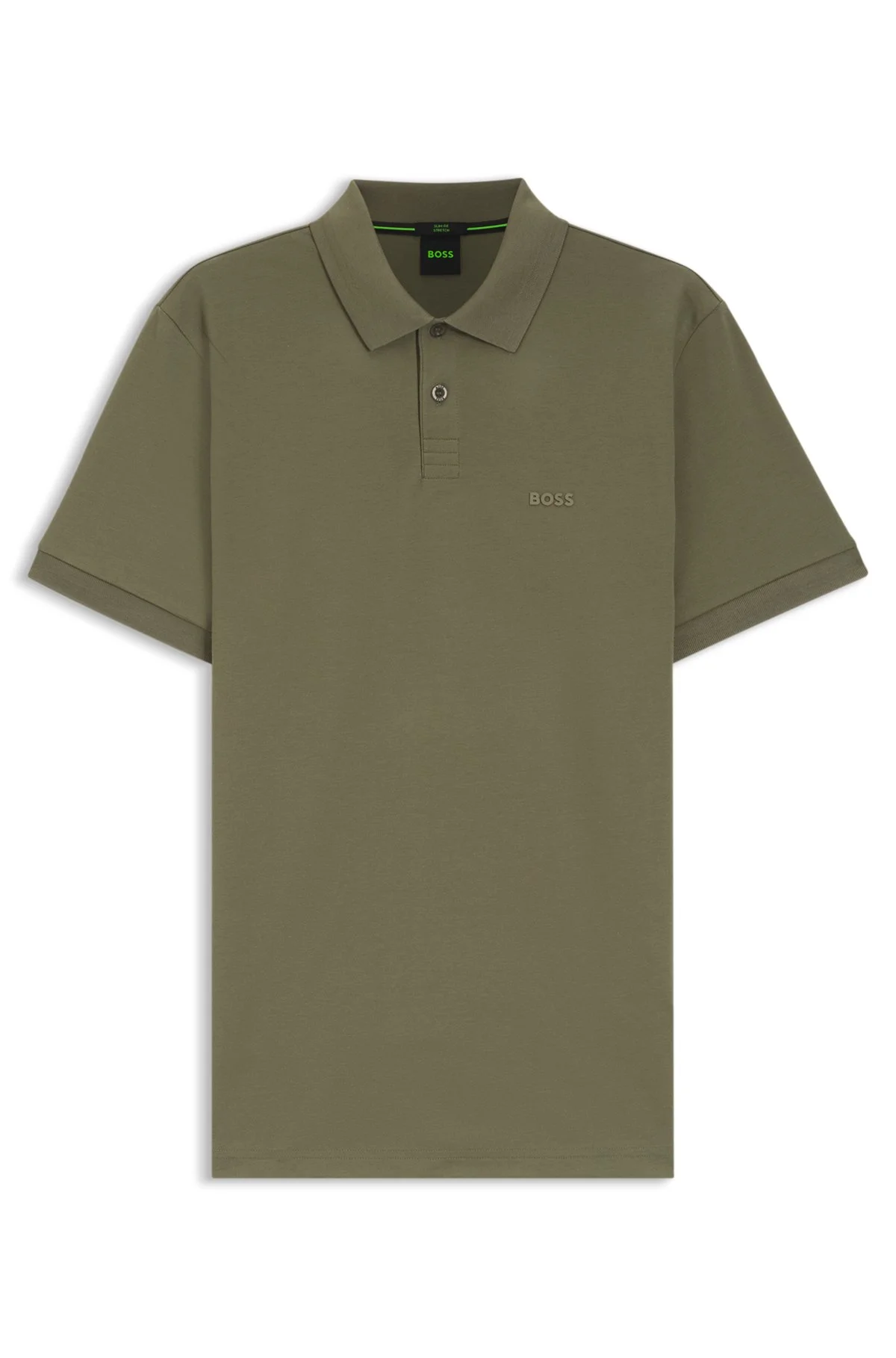 STRETCH-COTTON SLIM-FIT POLO SHIRT WITH BRANDING AND STRIPES - 1