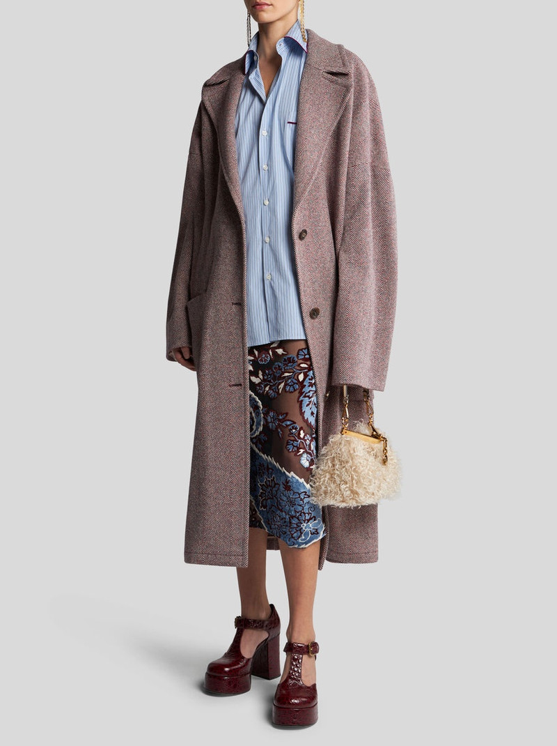 Etro WOOL COAT WITH BELT outlook
