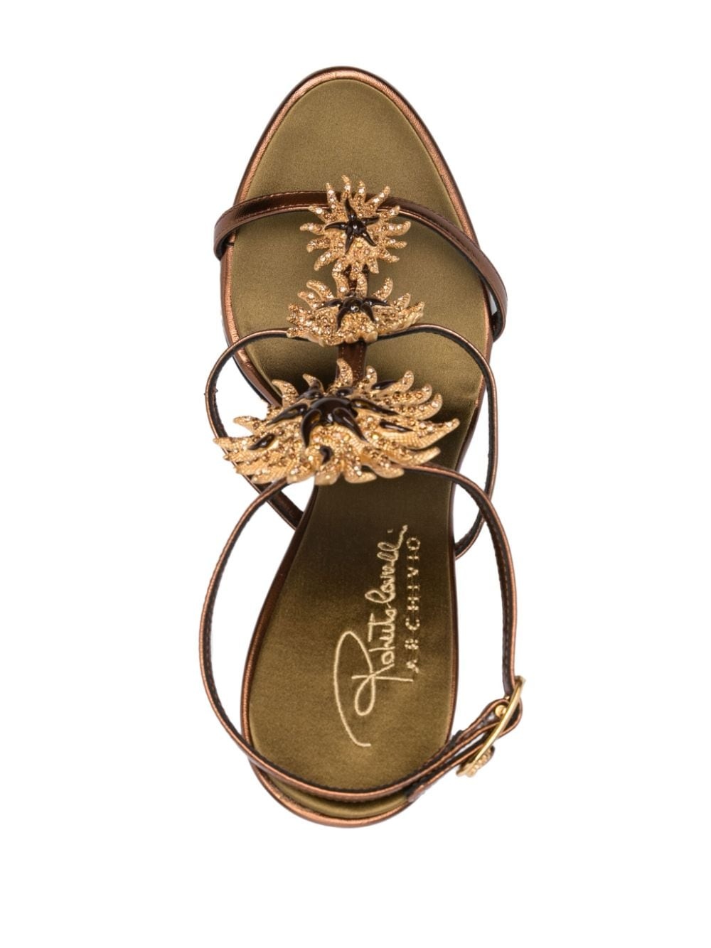 Jewel 110mm leather sandals - 4