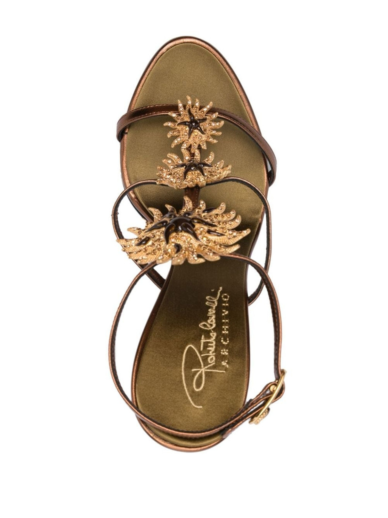 Jewel 110mm leather sandals 4