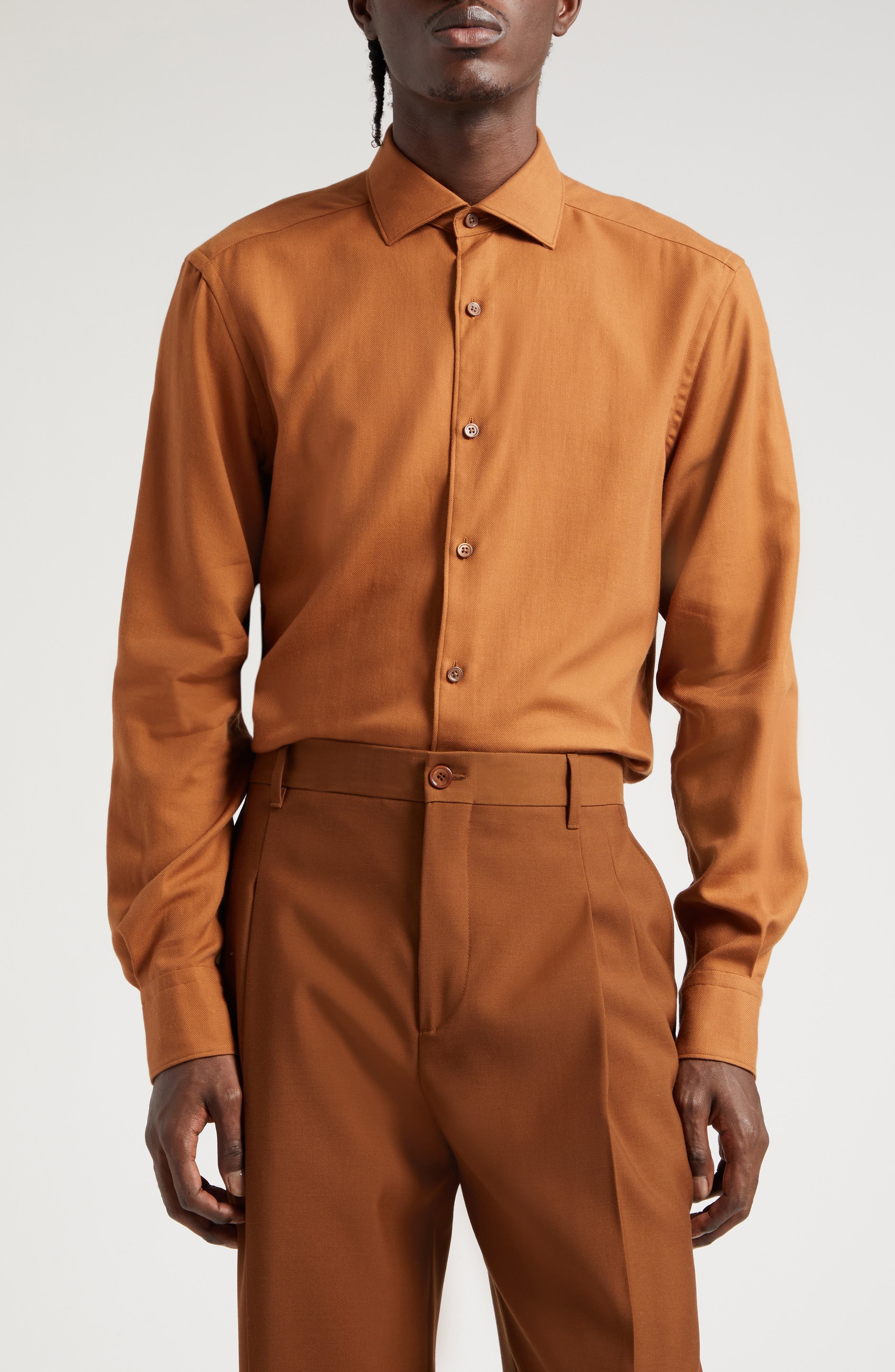 Cashco Cotton & Cashmere Button-Up Shirt - 1
