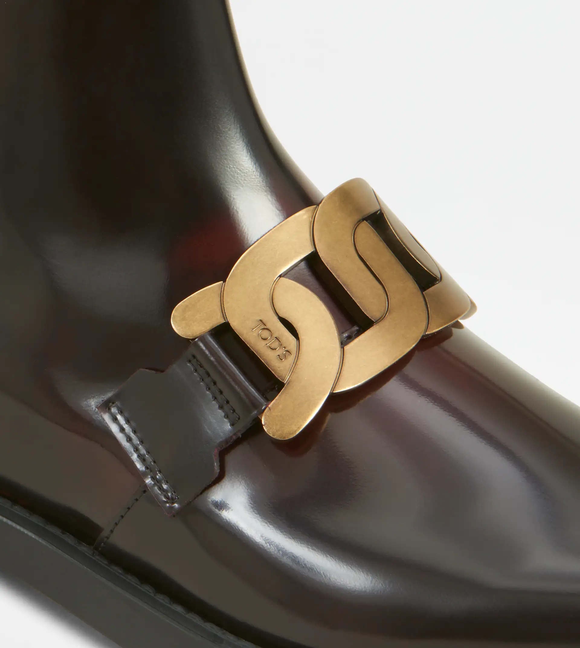 KATE ANKLE BOOTS IN LEATHER - BURGUNDY - 7
