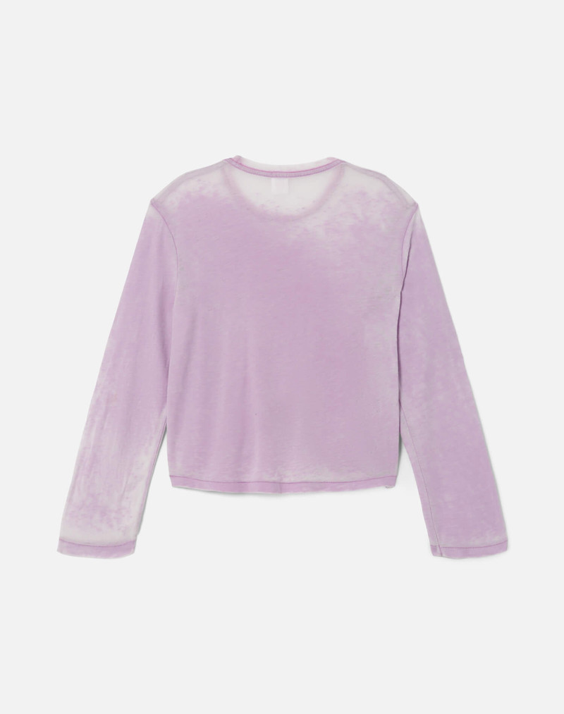 Hanes Long Sleeve Boxy Tee - Baby Violet 2
