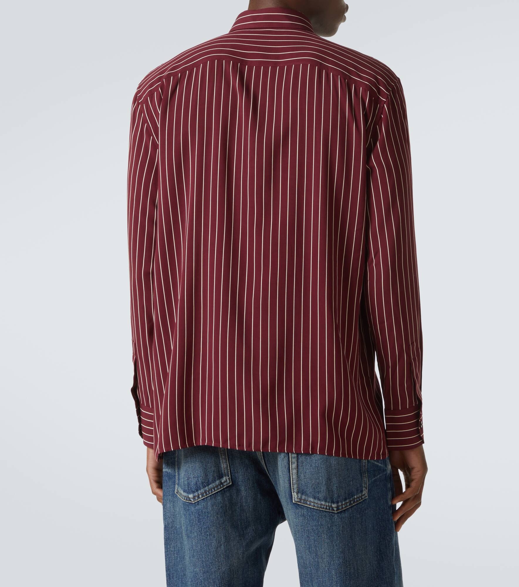 Tie-neck striped shirt - 4